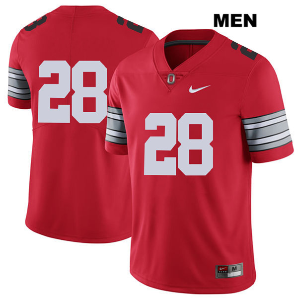 Ohio State Buckeyes Men's Amari McMahon #28 Red Authentic Nike 2018 Spring Game No Name College NCAA Stitched Football Jersey DI19M25RA